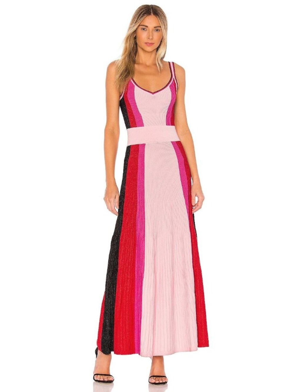 Elliatt Virgo Maxi Dress Multi Shimmer Stripe Size Small Party Going Out